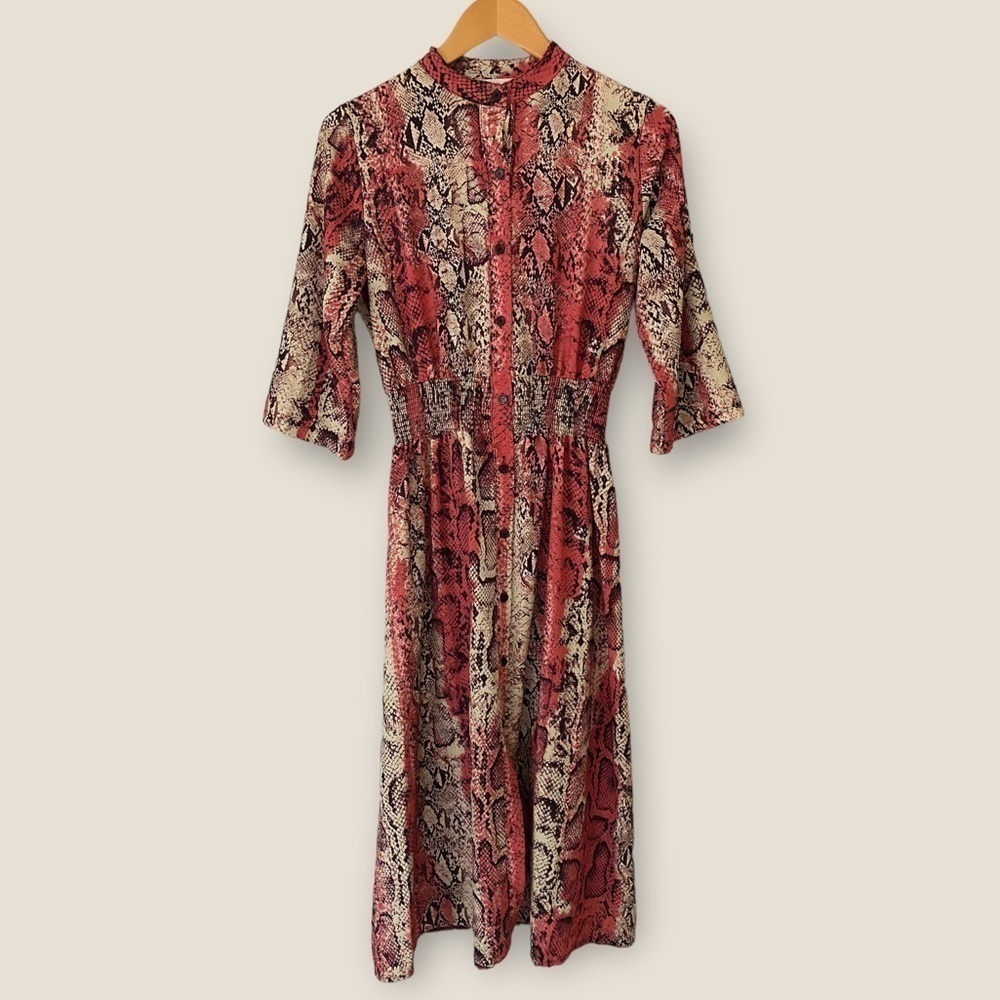 Mira & Co Snake Print Midi Dress